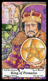Tarotkaart Pentakels Koning
